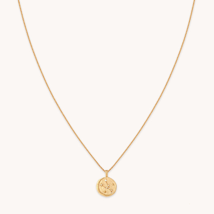 Taurus Zodiac Pendant Necklace in Gold