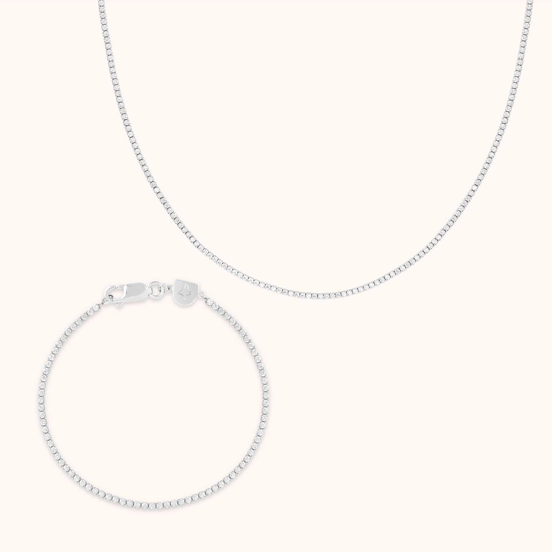 Tennis Chain Silver Gift Set | Astrid & Miyu Gifts
