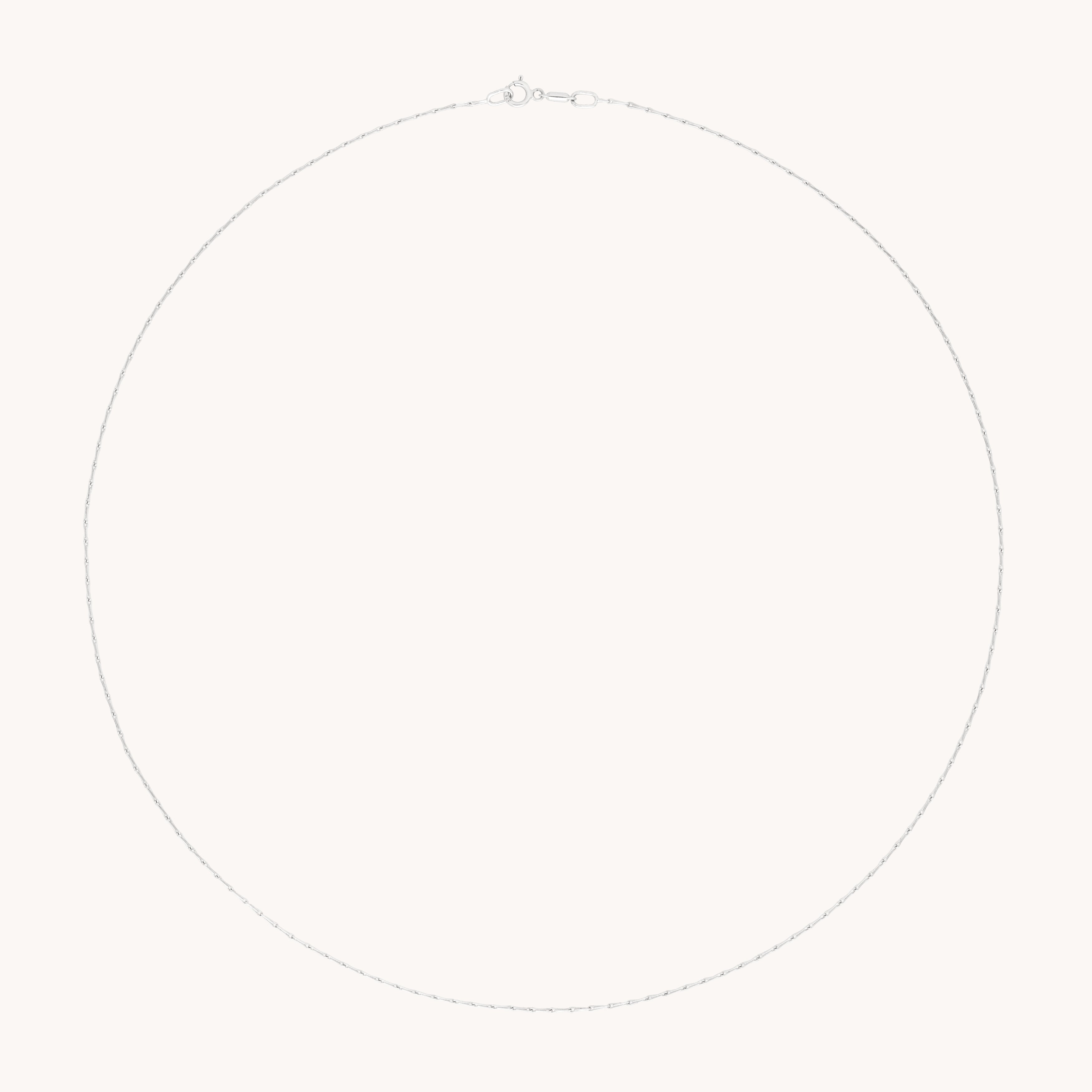 Marylebone Story Chain Necklace in Solid White Gold