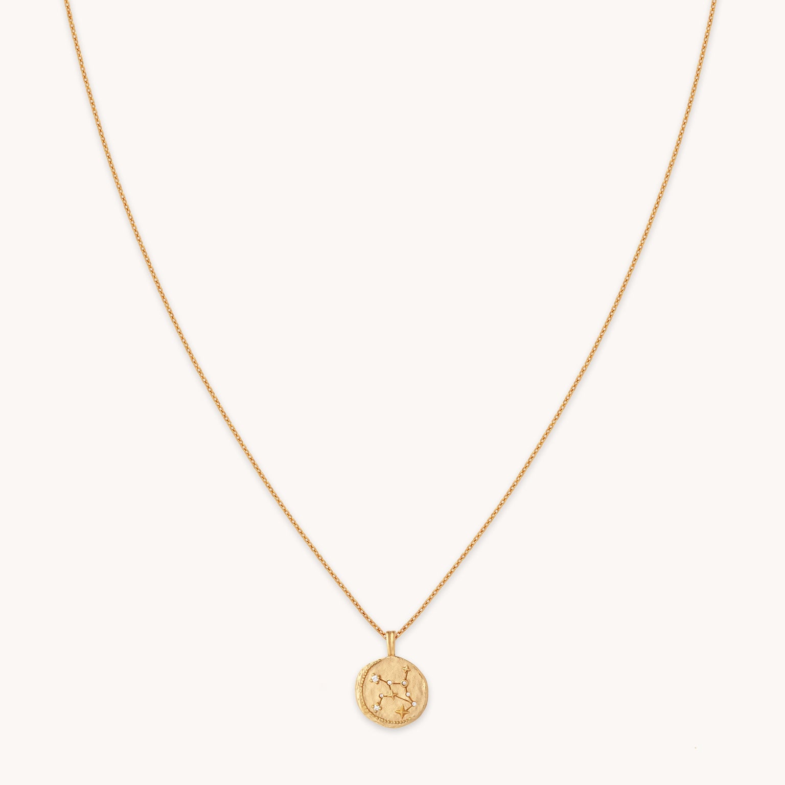 Virgo Zodiac Pendant Necklace in Gold