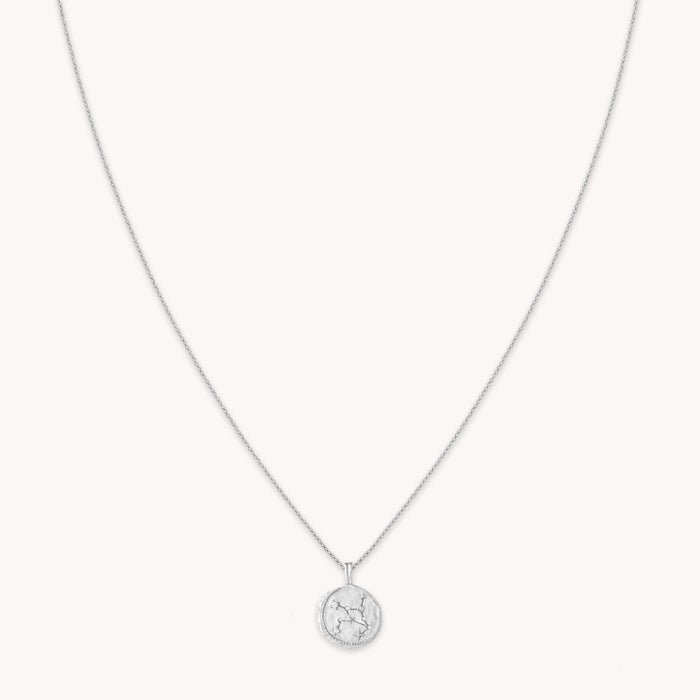 Virgo Zodiac Pendant Necklace in Silver