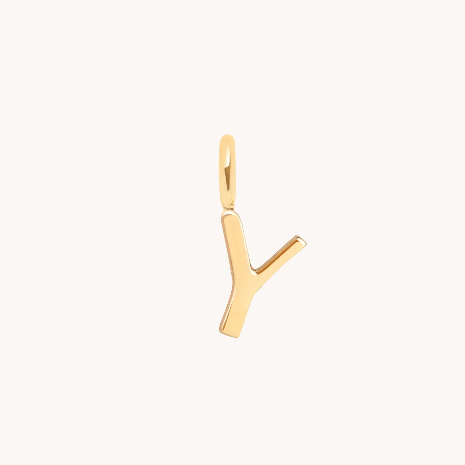 Y Initial Charm 9k Gold