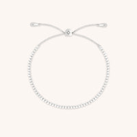 Beaded Bracelet in Solid White Gold
