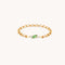 Tsavorite Chain Ring in Solid Gold