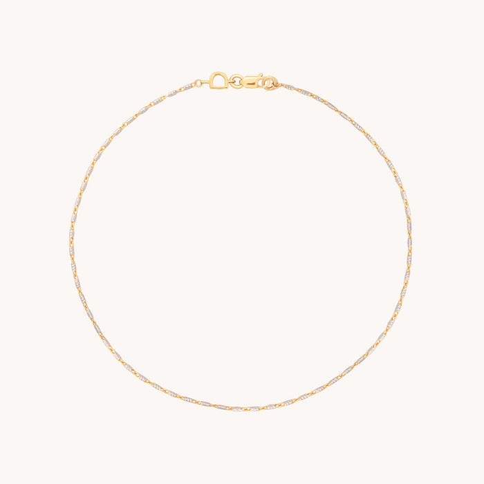 Carnaby Story Chain Anklet in Solid Gold