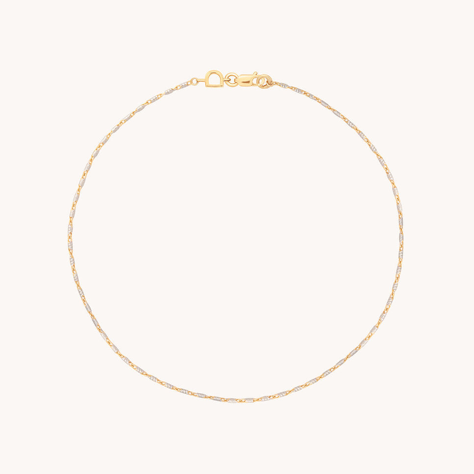 Carnaby Story Chain Anklet in Solid Gold