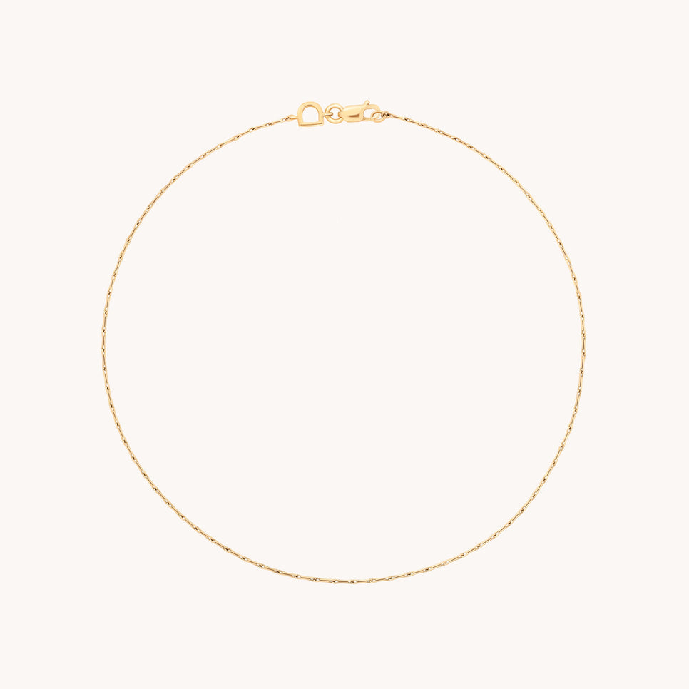 Marylebone Chain Anklet in Solid Gold