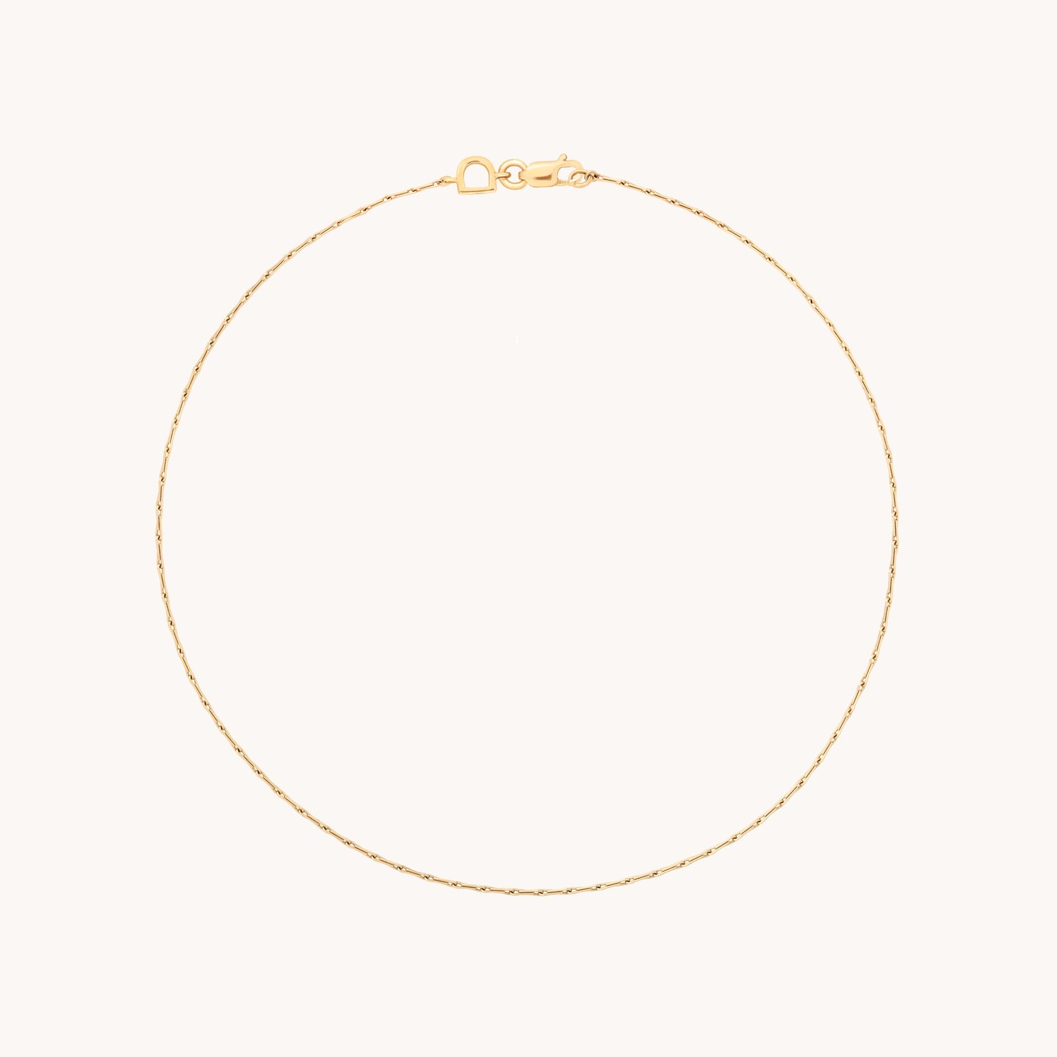 Marylebone Story Chain Anklet in Solid Gold