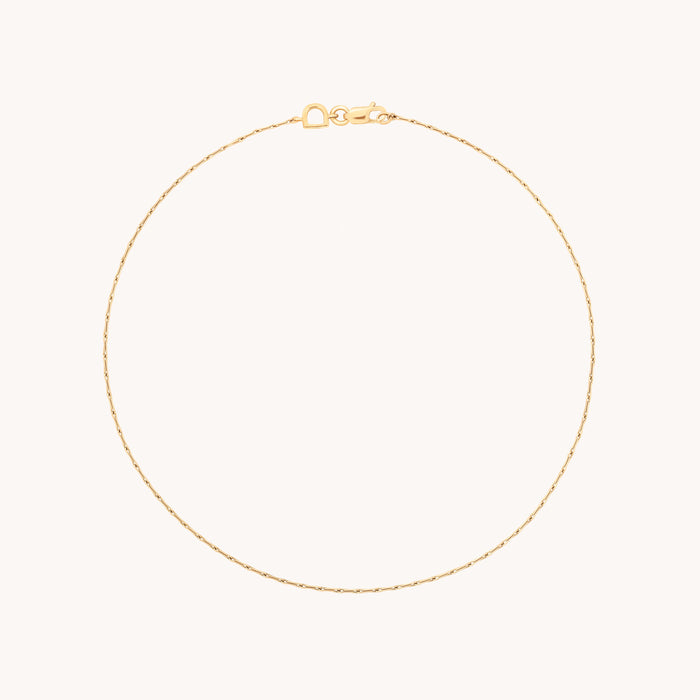 Marylebone Story Chain Anklet in Solid Gold