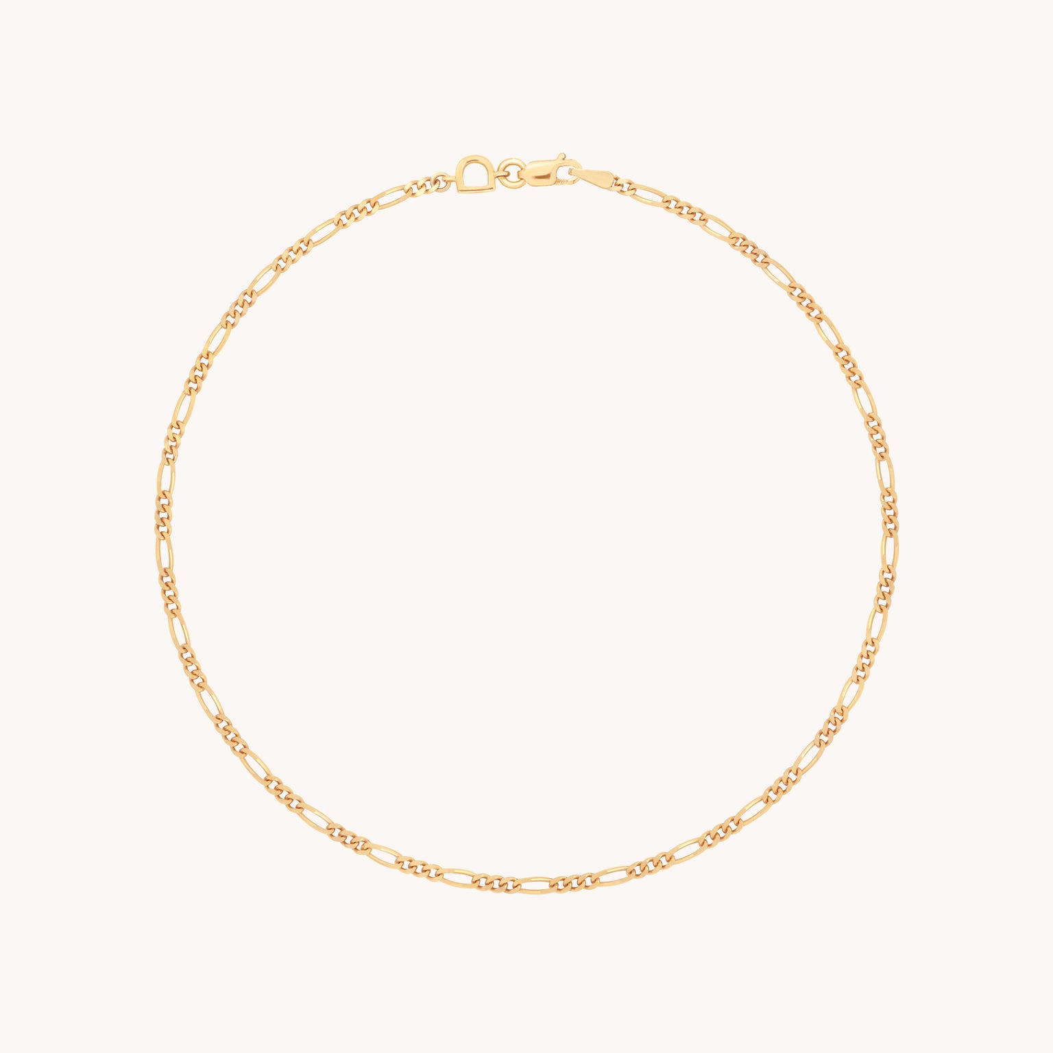 Soho Chain Anklet in Solid Gold