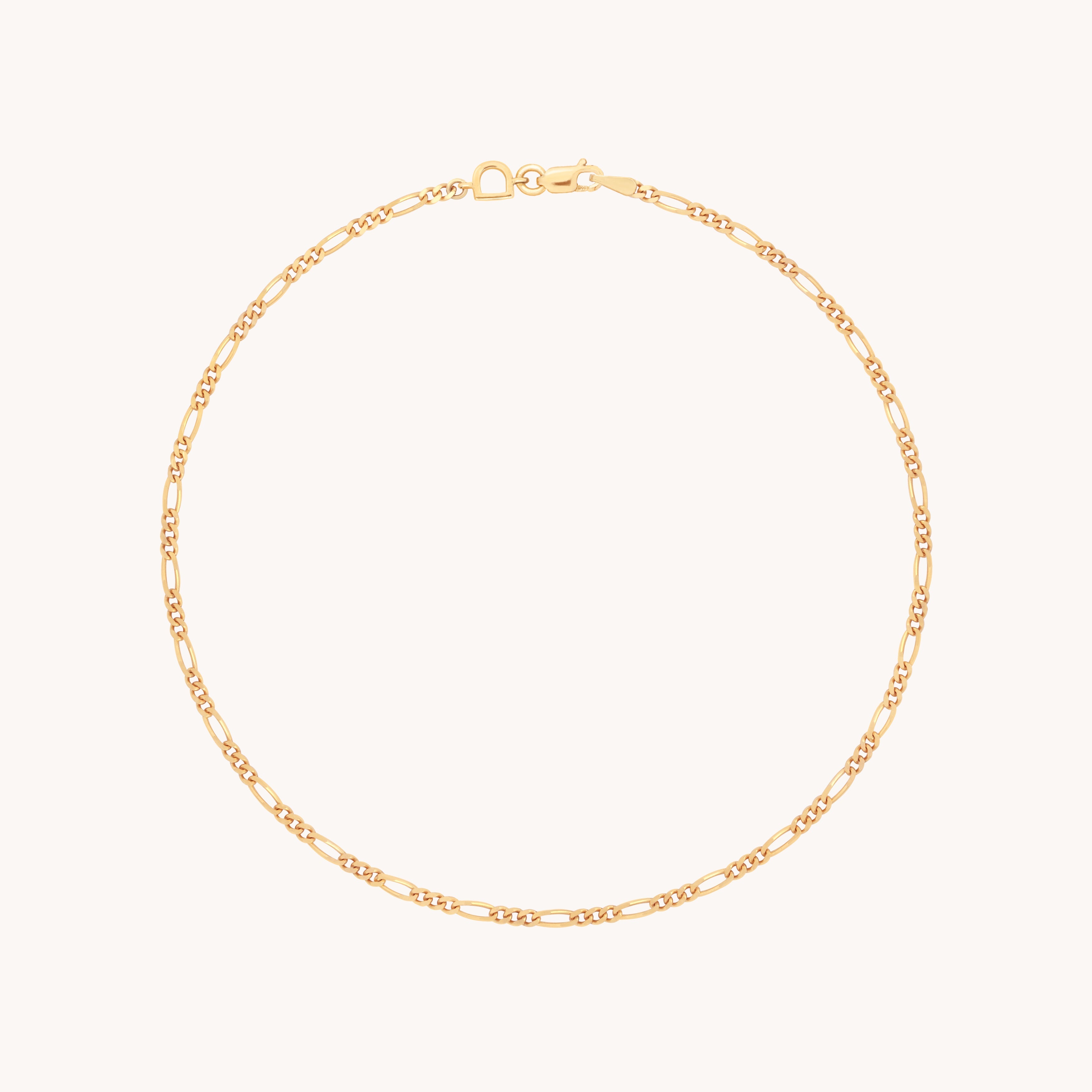 Soho Chain Anklet in Solid Gold