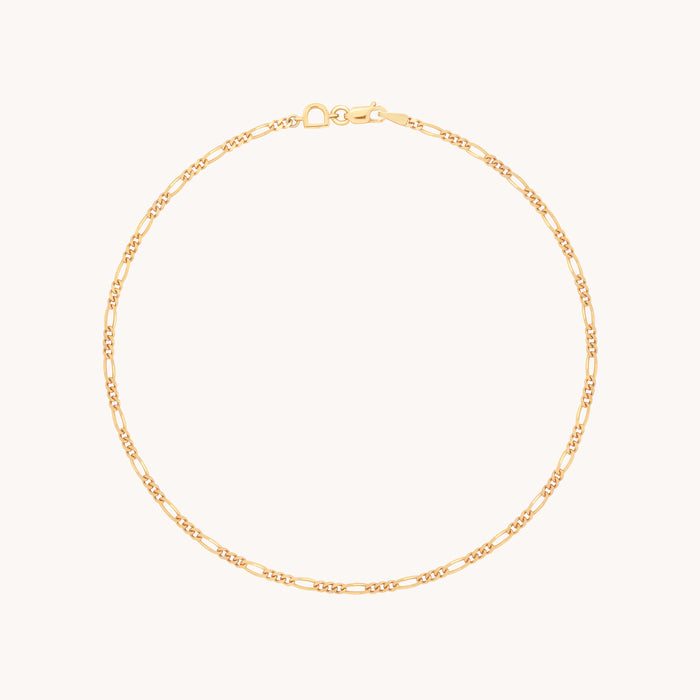 Soho Chain Anklet in Solid Gold