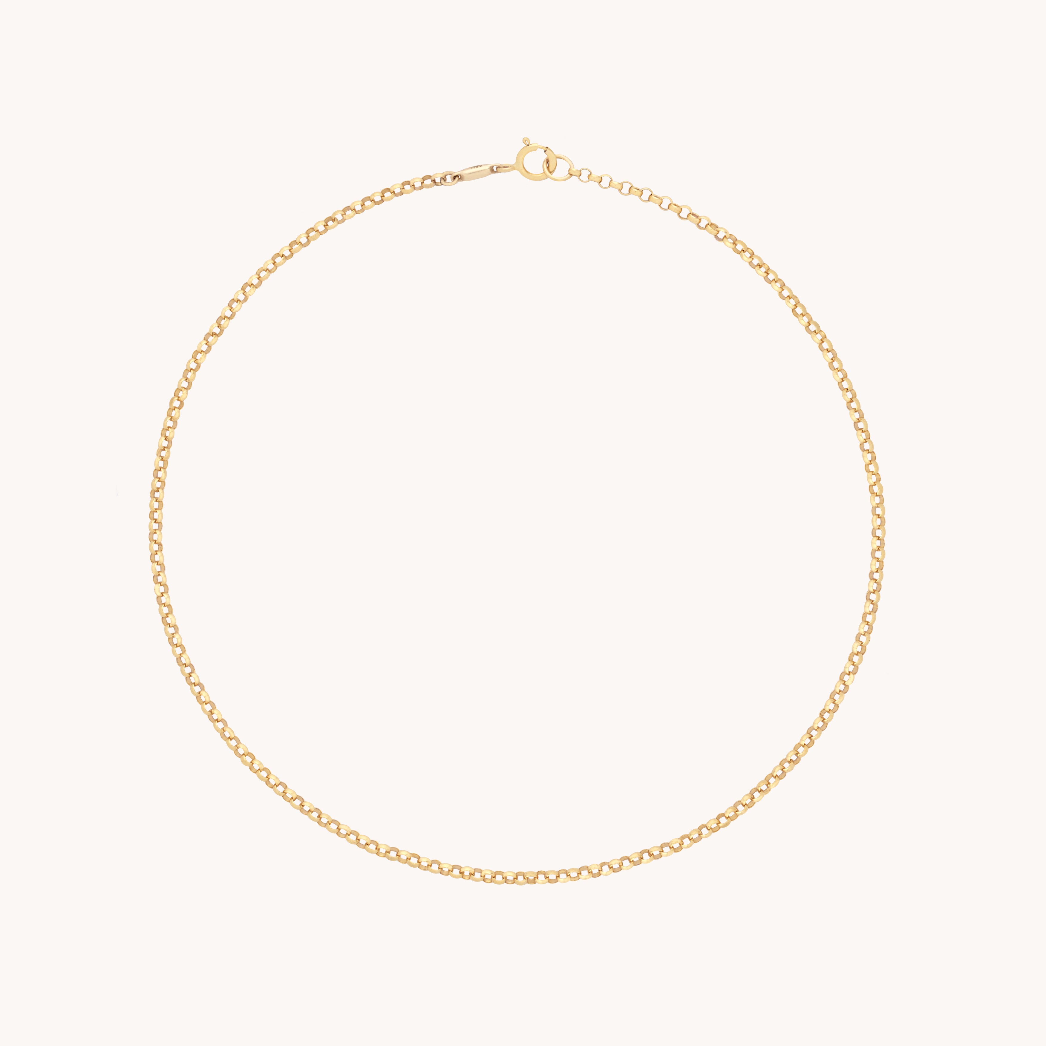 Chelsea Chain Anklet in Solid Gold