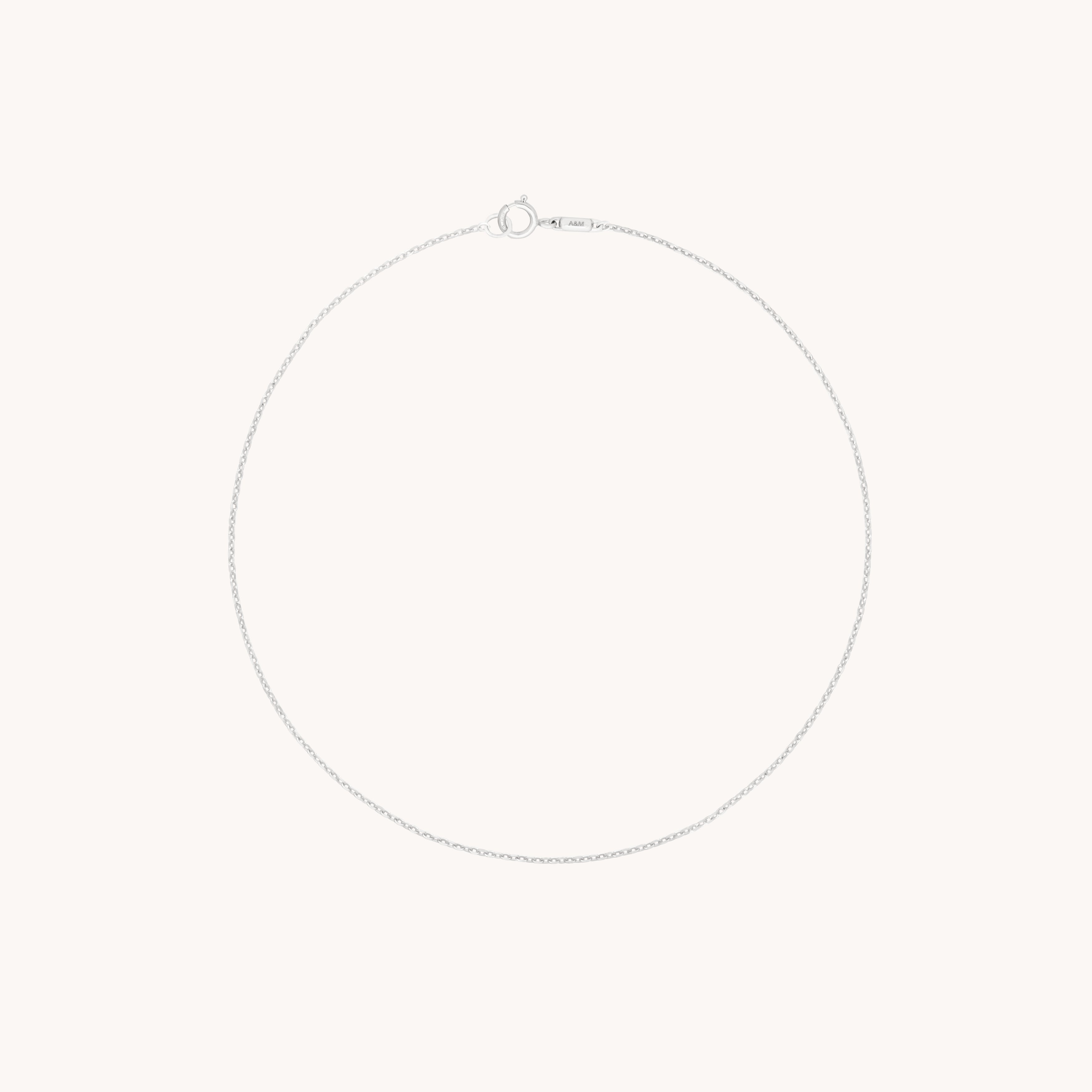 Angel Story Chain Bracelet in Solid White Gold