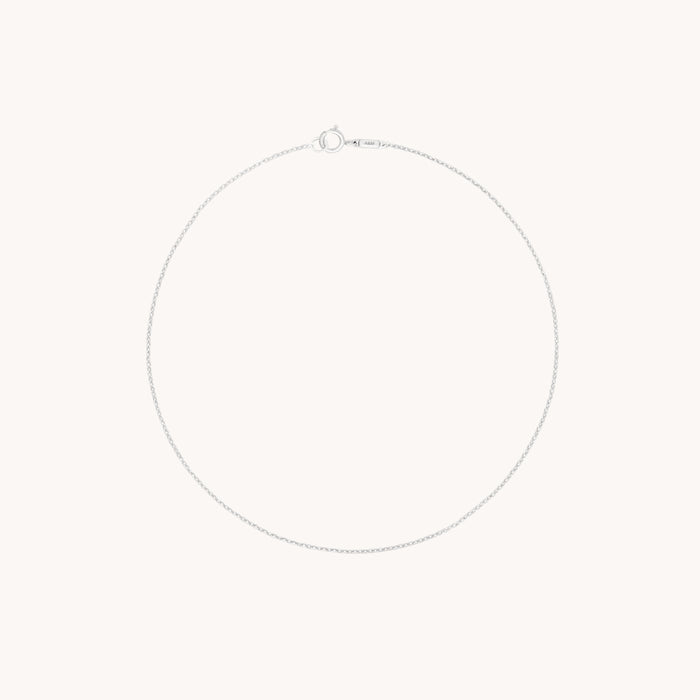 Angel Story Chain Bracelet in Solid White Gold