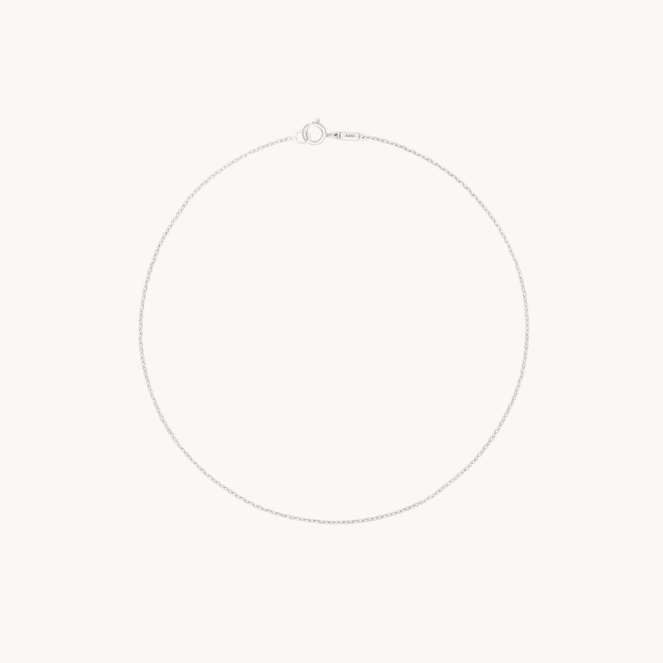 Angel Story Chain Bracelet in Solid White Gold
