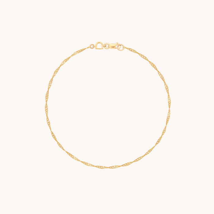 Astrid Story Chain Bracelet in Solid Gold