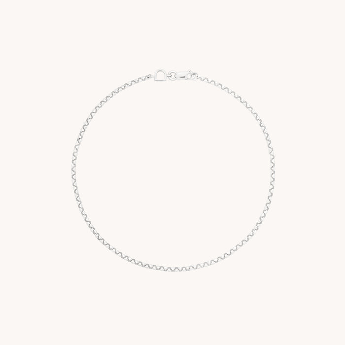 Chelsea Chain Bracelet in Solid White Gold