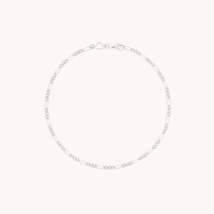 Soho Story Chain Bracelet in Solid White Gold