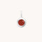 Carnelian Determination Charm 9k White Gold