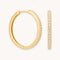 Crystal Hinge Large Hoops in Gold