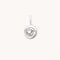 White Topaz Strength Charm 9k White Gold