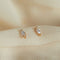 18k Gold Plated Jewelry - Navette Gem Stud Earrings in Gold - Stud Earrings - Astrid &amp; Miyu
