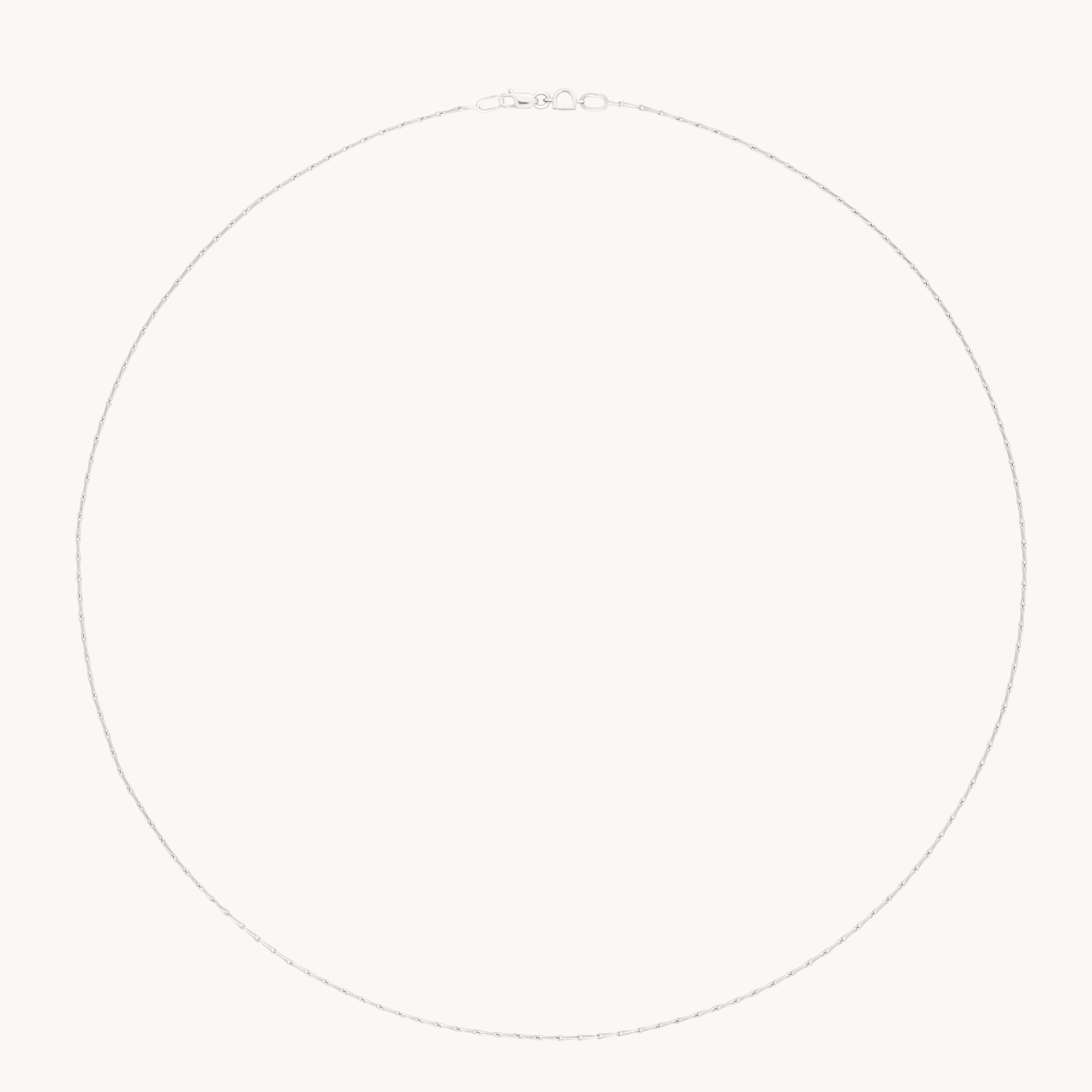Marylebone Chain Necklace in Solid White Gold