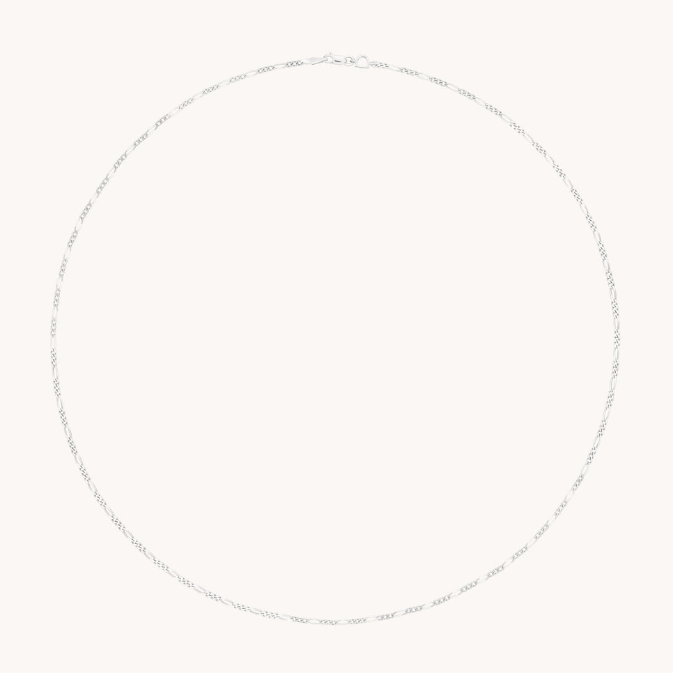 Soho Chain Necklace in Solid White Gold