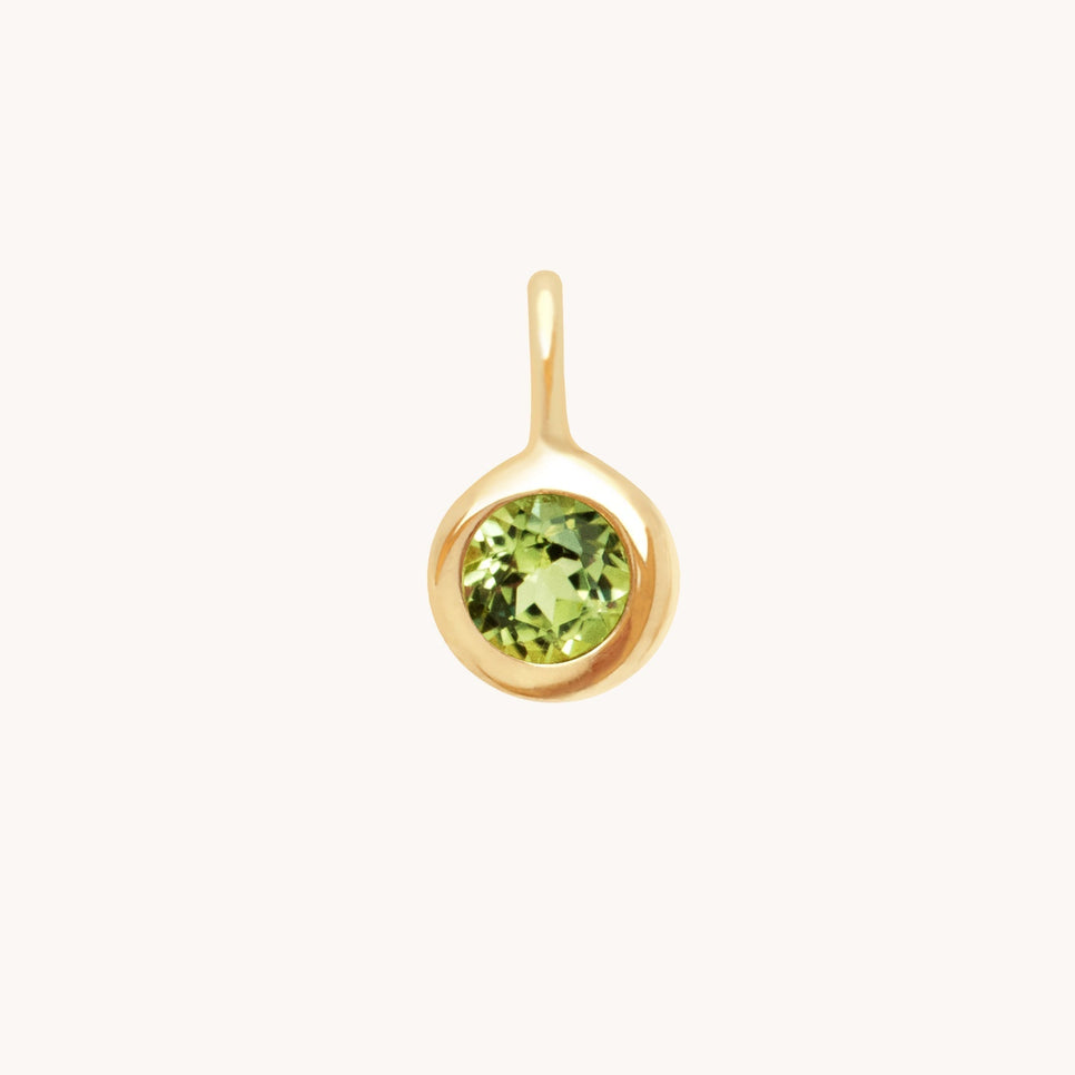 Peridot Affirmation Charm 9k Gold