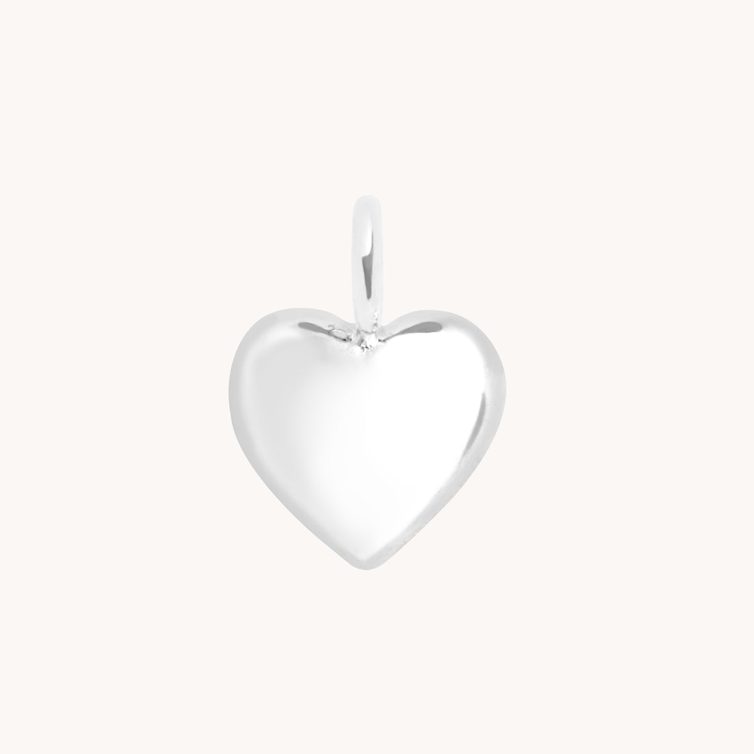 Heart Charm 9k White Gold