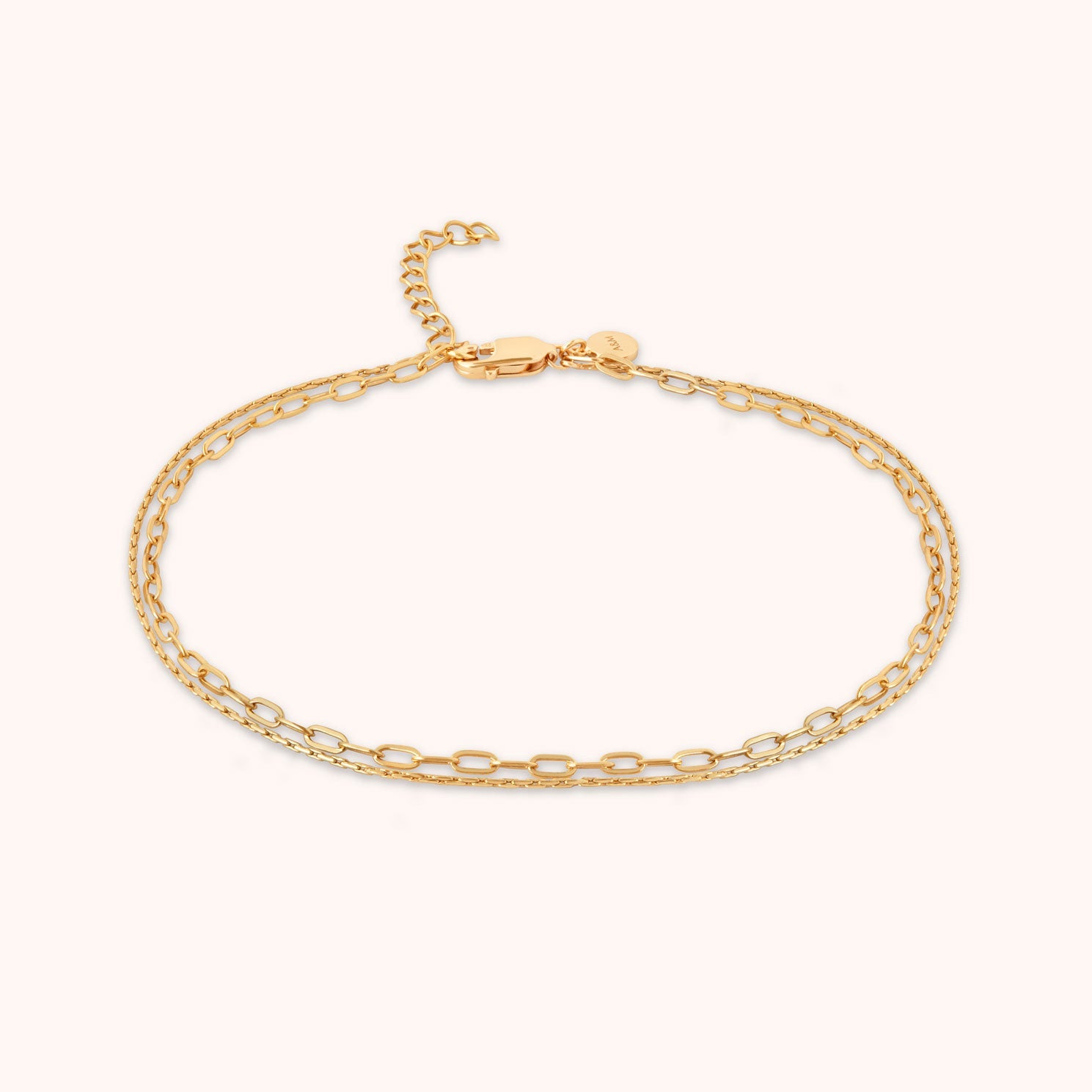 Duo Chain Anklet in Gold