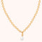 Pearl Link Chain Necklace in Gold