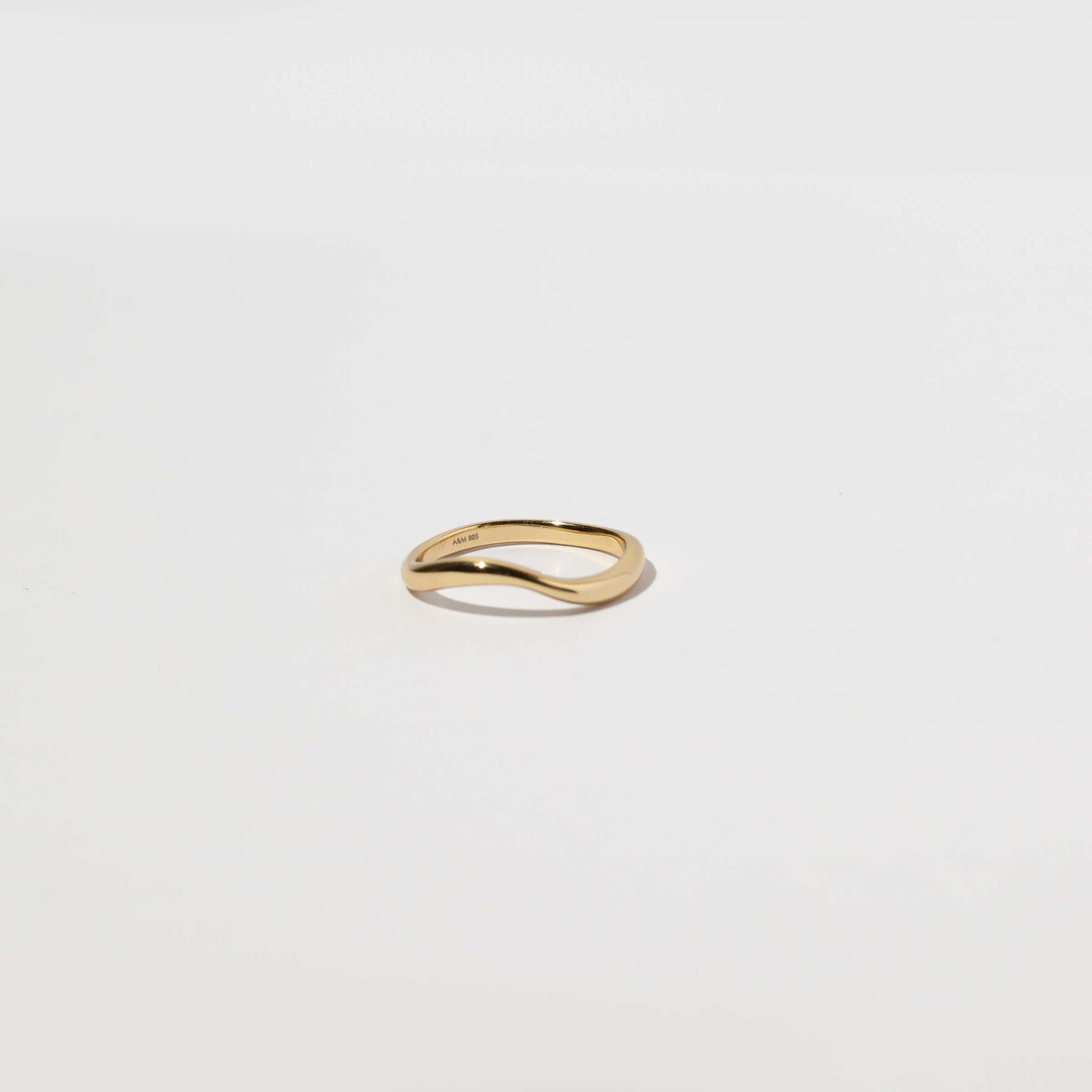 Wave Ring in Gold flat lay