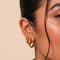Bold Large Hoops in Gold worn