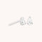 Pear Crystal Stud Earrings in Silver