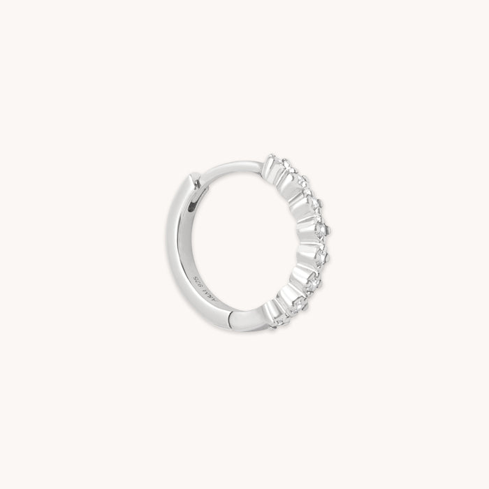 Illume Crystal 11.5mm Hoop in Silver