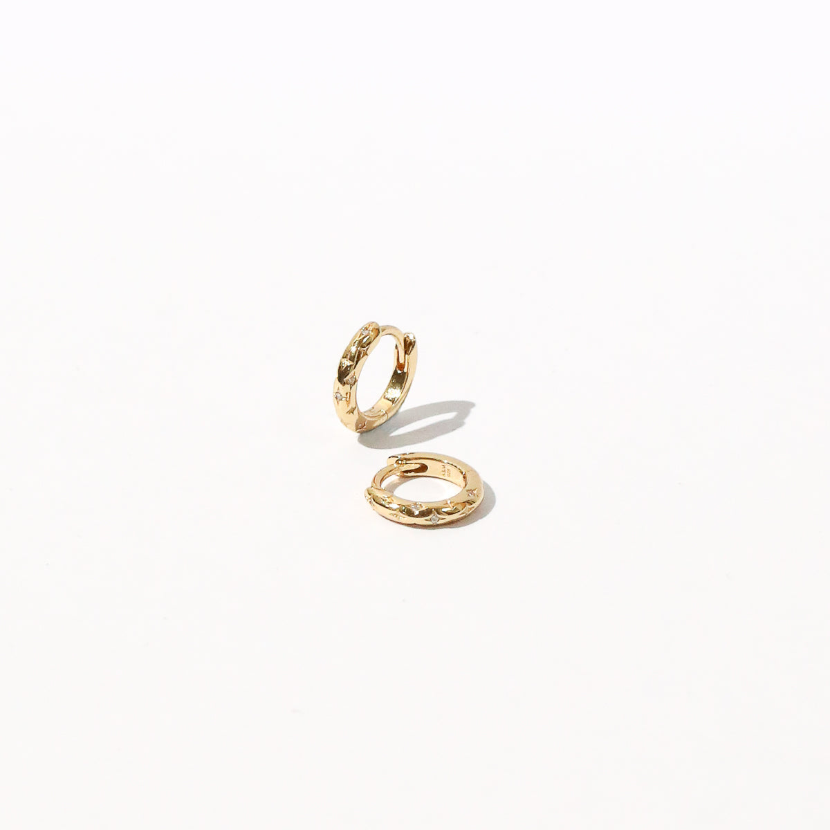 Cosmic Star Bold Gold Huggies | Astrid & Miyu Earrings