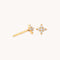 Cosmic Star Crystal Stud Earrings in Gold