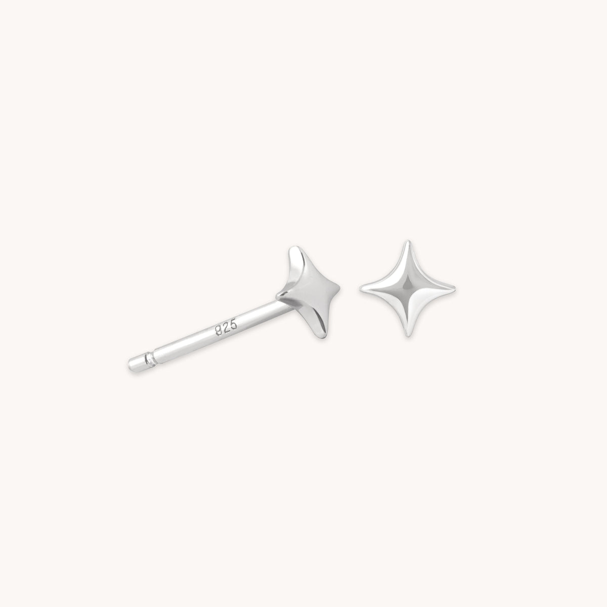 Cosmic Star Stud Earrings in Silver