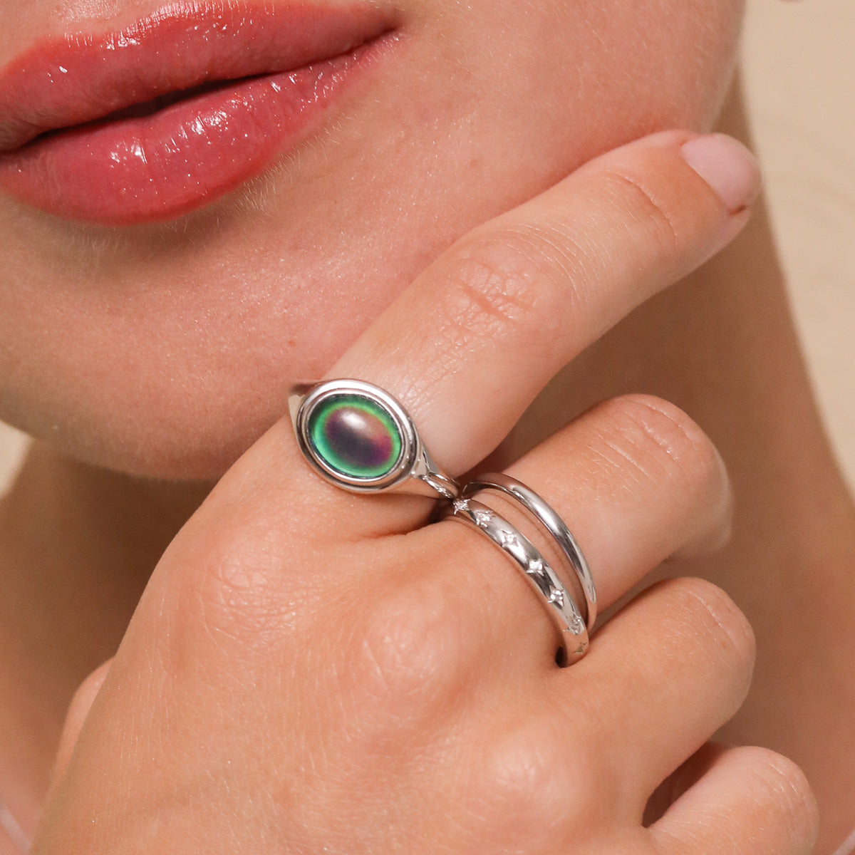 Mood Ring in Silver