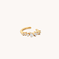 Celestial Crystal Ear Cuff in Gold