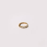 Celestial Crystal 11.5mm Hoop in Gold