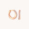 Orbit Crystal Huggies in Rose Gold