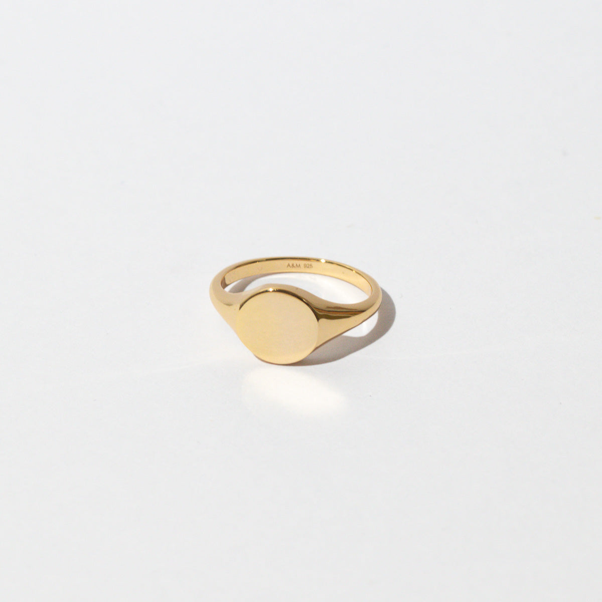 Orbit Signet Ring in Gold flat lay