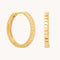 Pleated Hoops in Gold