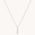 Pleated Crystal Pendant Necklace in Silver