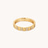 Pleated Crystal Ring in Gold