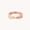 Twist Pavé Ring in Rose Gold