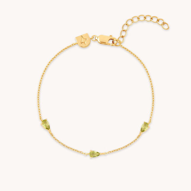 Olivine Charm Bracelet in Gold